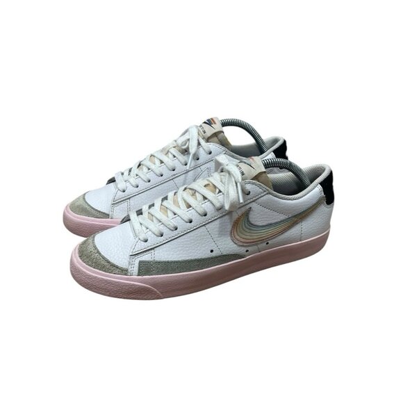 Nike Blazer ‘77 Low Pride Pack White Pink Multi Swoosh Men’s 7.5 Women’s 9 - Picture 1 of 11